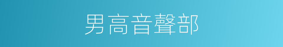 男高音聲部的同義詞