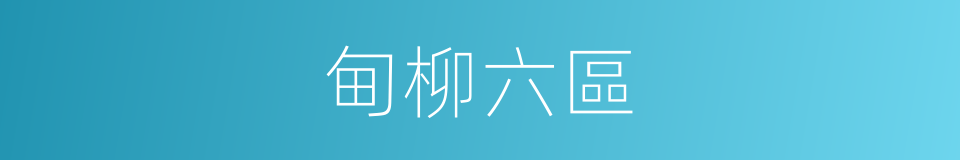 甸柳六區的同義詞
