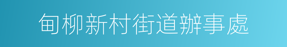 甸柳新村街道辦事處的同義詞