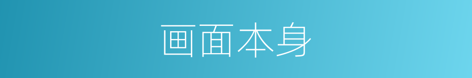 画面本身的同义词
