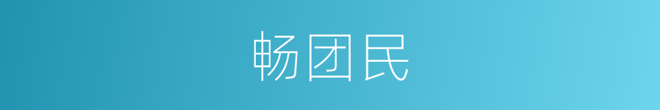 畅团民的同义词