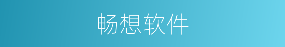 畅想软件的同义词