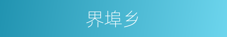 界埠乡的同义词