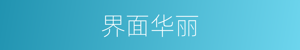 界面华丽的同义词