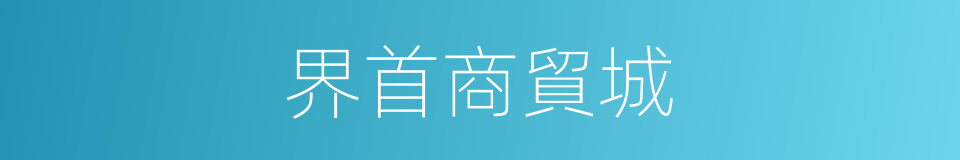 界首商貿城的同義詞
