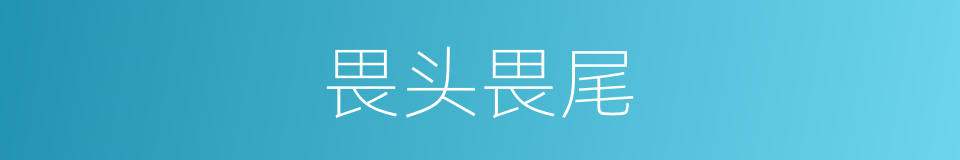 畏头畏尾的意思