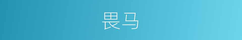 畏马的同义词