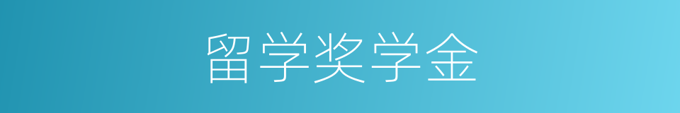 留学奖学金的同义词