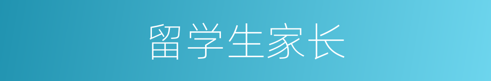 留学生家长的同义词
