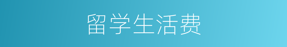 留学生活费的同义词