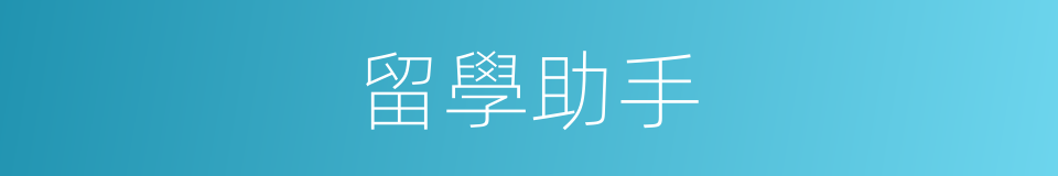 留學助手的同義詞