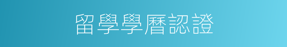 留學學曆認證的同義詞