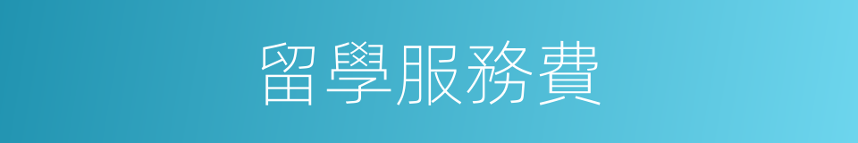 留學服務費的同義詞