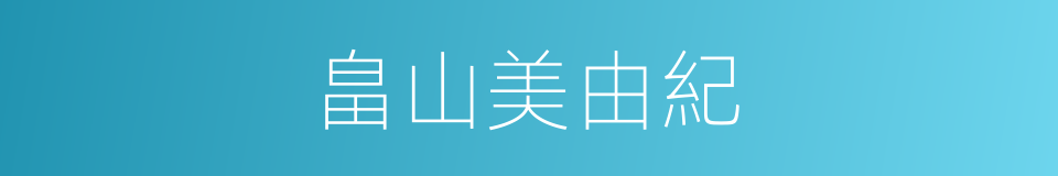 畠山美由紀的同義詞