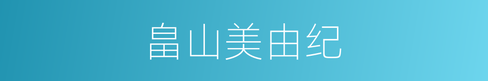畠山美由纪的同义词