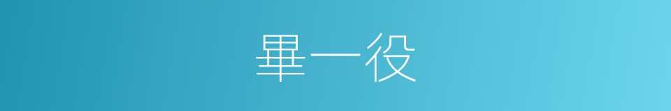 畢一役的同義詞