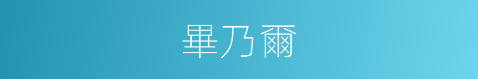 畢乃爾的同義詞