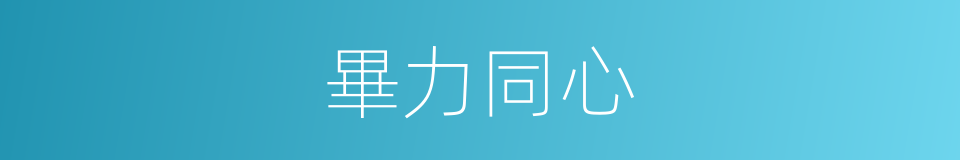 畢力同心的意思