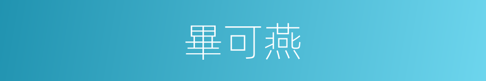 畢可燕的同義詞