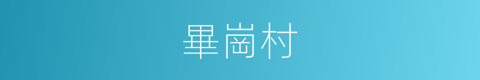 畢崗村的同義詞