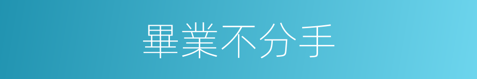 畢業不分手的同義詞