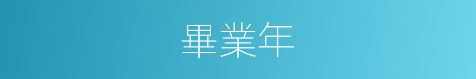 畢業年的同義詞