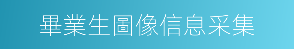 畢業生圖像信息采集的同義詞