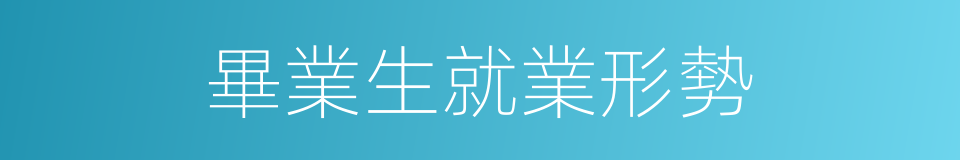 畢業生就業形勢的同義詞