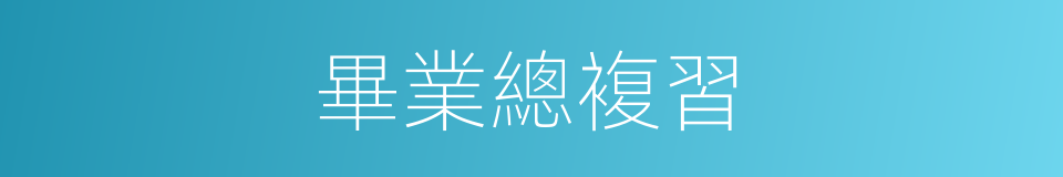 畢業總複習的同義詞