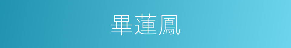畢蓮鳳的同義詞