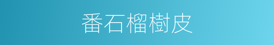 番石榴樹皮的同義詞