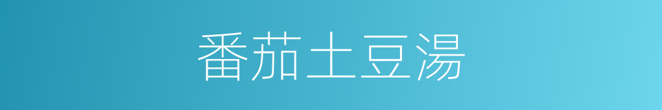 番茄土豆湯的同義詞