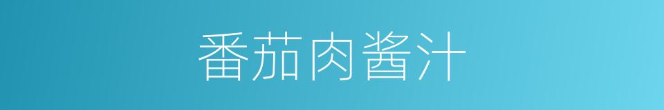 番茄肉酱汁的同义词