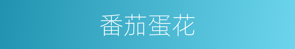 番茄蛋花的同义词