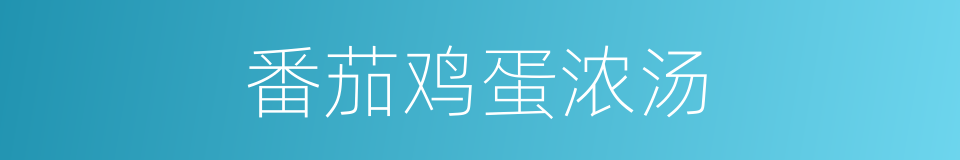 番茄鸡蛋浓汤的同义词