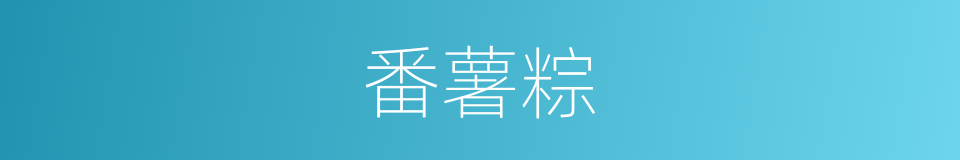 番薯粽的同义词