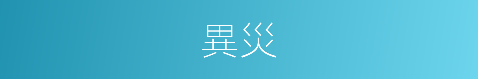 異災的意思