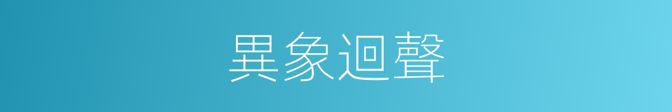 異象迴聲的同義詞