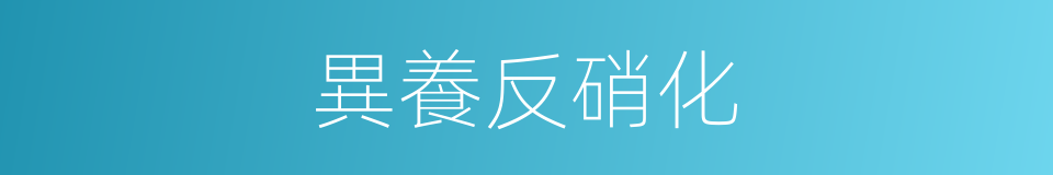 異養反硝化的同義詞