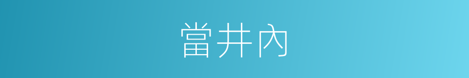 當井內的同義詞