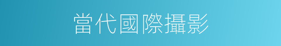 當代國際攝影的同義詞