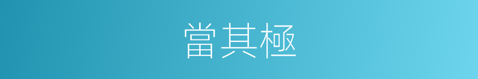 當其極的同義詞