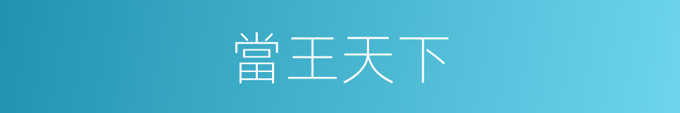 當王天下的同義詞
