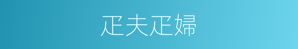疋夫疋婦的意思