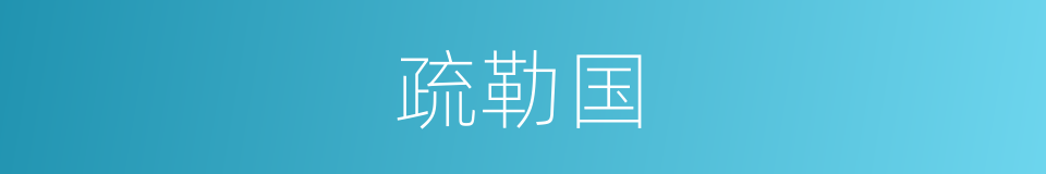 疏勒国的同义词