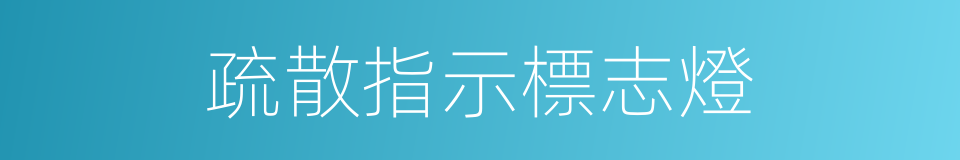 疏散指示標志燈的同義詞