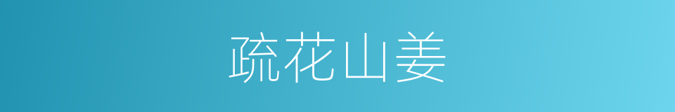 疏花山姜的同义词