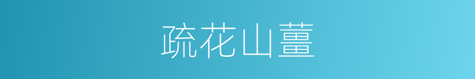 疏花山薑的同義詞