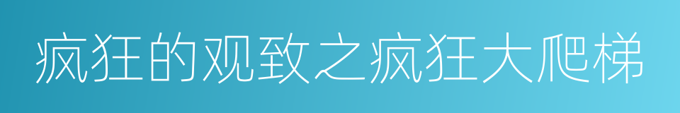 疯狂的观致之疯狂大爬梯的同义词