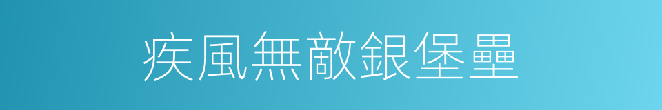 疾風無敵銀堡壘的同義詞